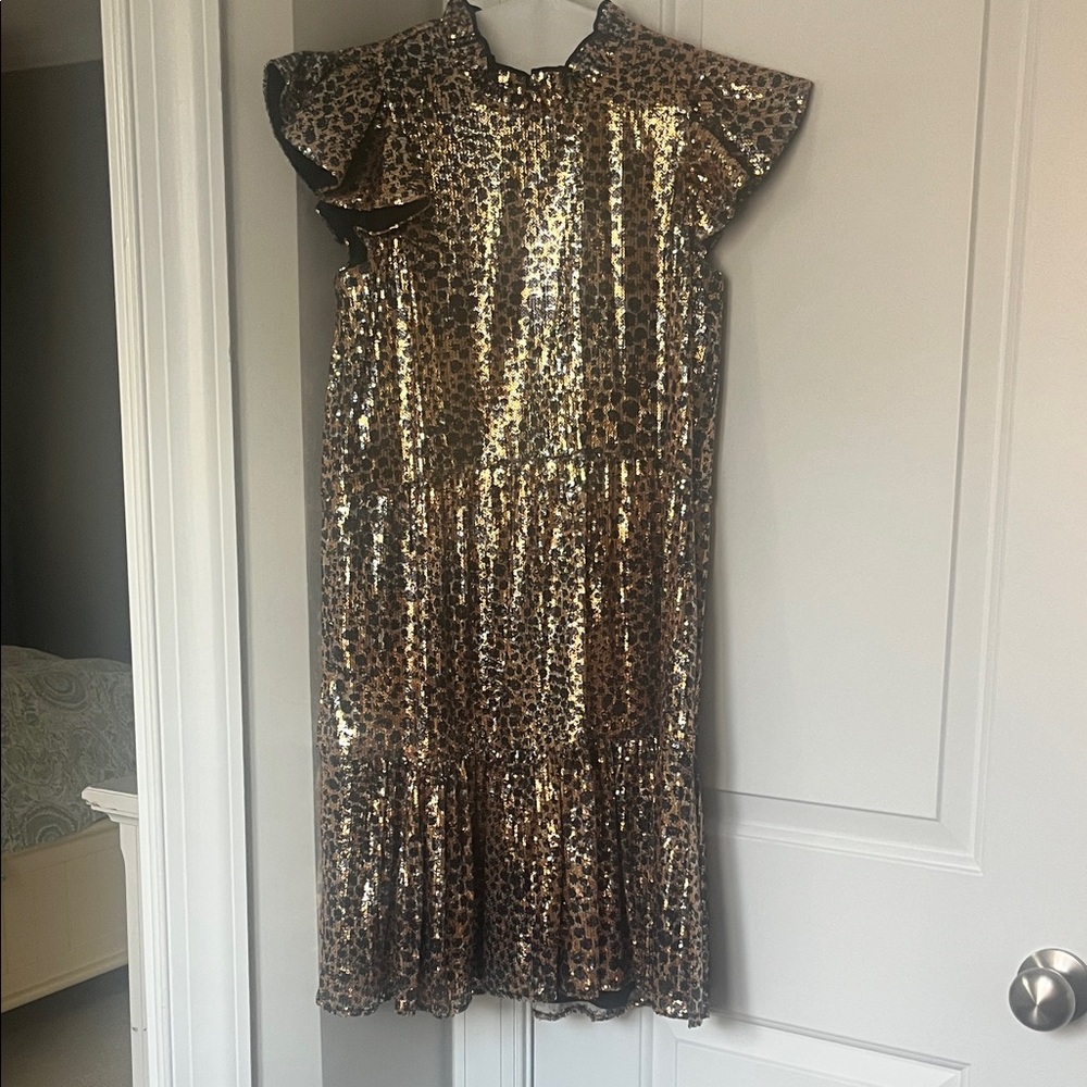 Gold Sequin Mini Dress